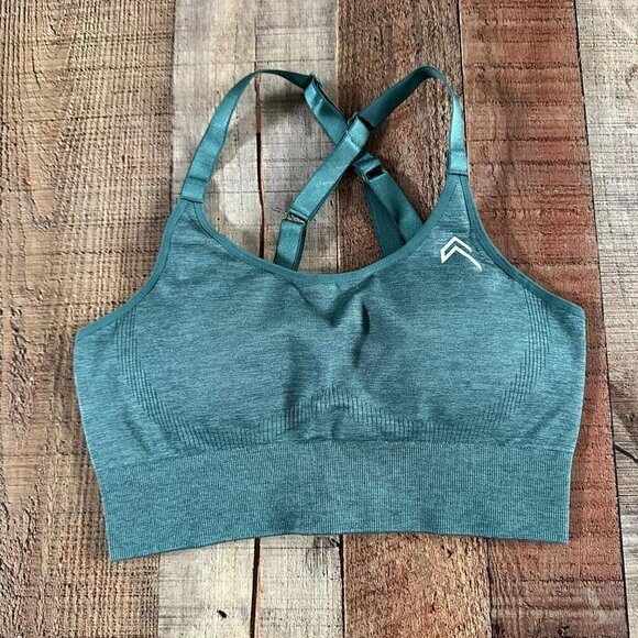 Oner Mineral Green Marl classic seamless sports bra M - Picture 1 of 7
